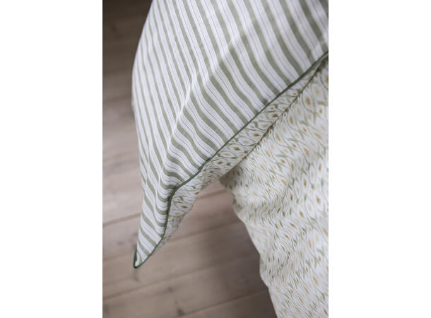 Borås Cotton Arosa sengesett 140x200/50x70 Grønn