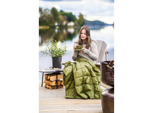 Out&About Dunpledd by Norsk Dun 130x170 Grønn