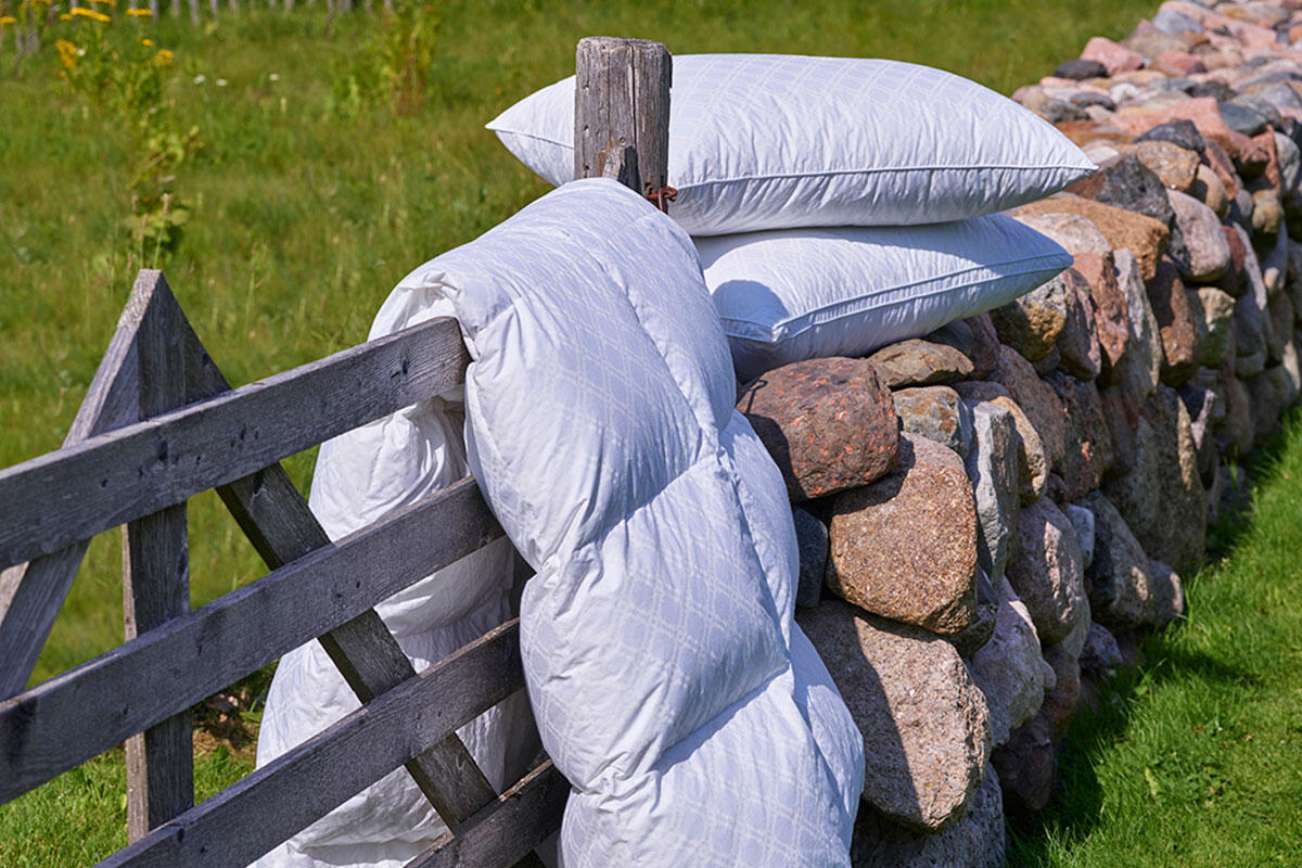 Gåsedun dyne og pute fra Halvor Bakke