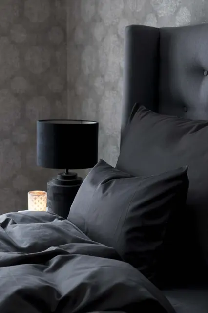 Borås Cotton Cloud sengesett 140x200/50x70 Sort / Black 
