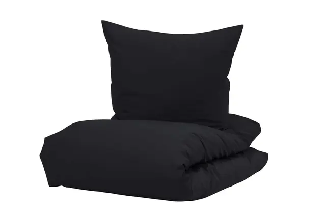 Borås Cotton Cloud sengesett 140x200/50x70 Sort / Black 