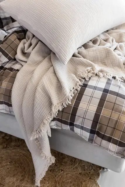 Borås Cotton Torino sengeteppe 160x260 Beige 