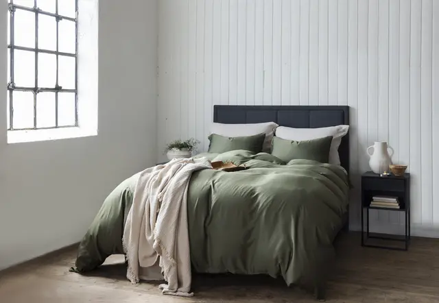 Borås Cotton Bliss sengesett 140x200/50x70 Oliven 
