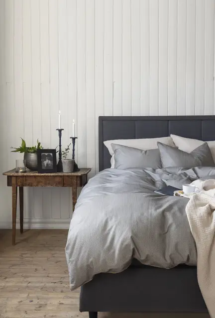 Borås Cotton Enzo sengesett 140x220/50x70 Grå 