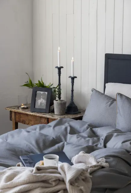 Borås Cotton Enzo sengesett 140x220/50x70 Grå 