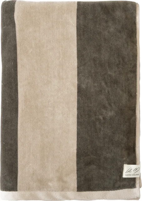 Gustav Ovland Sava strandhåndkle 100x180 Beige / Grønn 