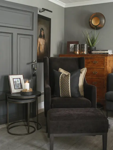 Halvor Bakke Sorrento sidebord sett à 2 Ø40/50 Sort skinn 