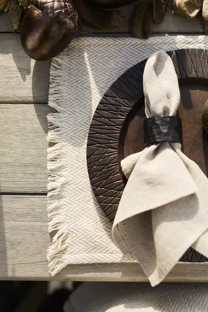 Halvor Bakke Fagerborg lin serviett 2pk 45x45 Natur 