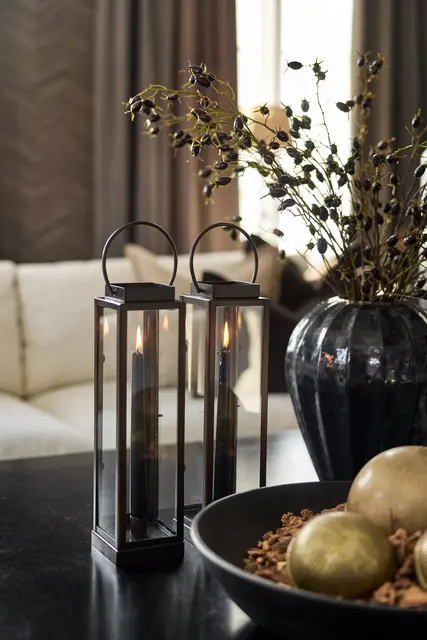 Halvor Bakke Marmi lanterne innendørs H40 Brun 