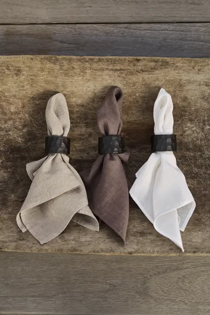 Halvor Bakke Fagerborg lin serviett 2pk 45x45 Hvit 