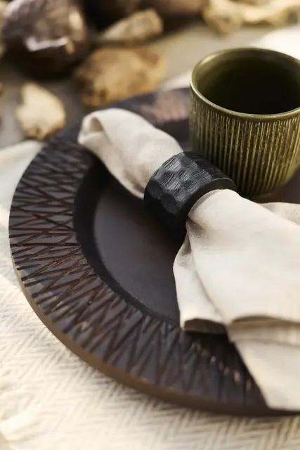 Halvor Bakke Pret serviettring 4-pack Sort 