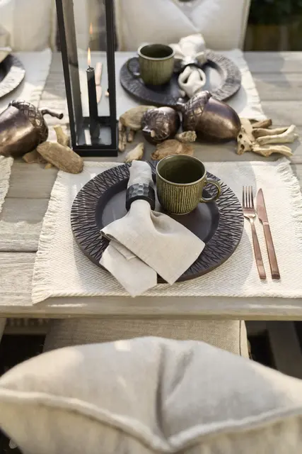 Halvor Bakke Fagerborg lin serviett 2pk 45x45 Natur 