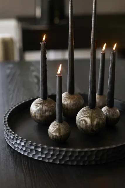 Halvor Bakke Skillebekk lysestake Stor Brun 