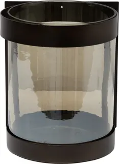 Halvor Bakke Vila vegglykt glass og jern Ø20 Brun metall med glass