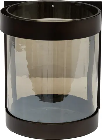 Halvor Bakke Vila vegglykt glass og jern Ø20 Brun metall med glass