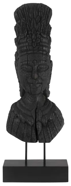 Halvor Bakke Ceara Prins figur i tre Sort håndskåret 