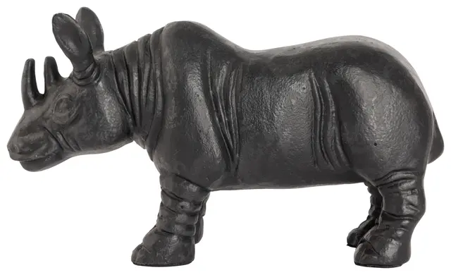 Halvor Bakke Nairobi Neshorn i metall Sort 