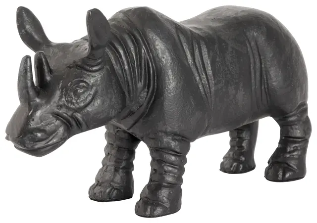 Halvor Bakke Nairobi Neshorn i metall Sort 
