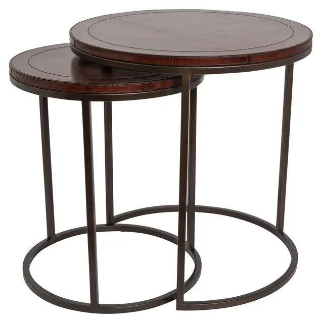 Halvor Bakke Sorrento sidebord sett à 2 Ø40/50 Oak skinn 