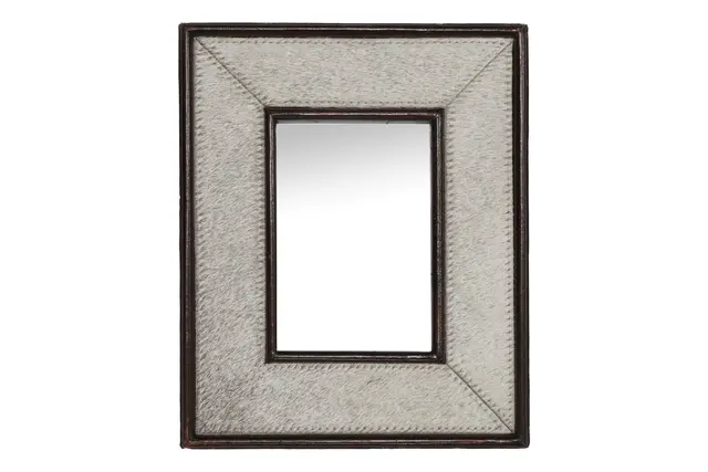 Halvor Bakke ramme i skinn foto 10x15 23x28 tofarget skinnramme 