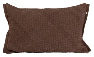 Halvor Bakke putetrekk i fletteskinn 40x60 Brun