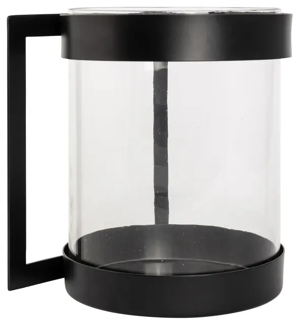 Halvor Bakke Vila vegglykt glass og jern Ø18 Sort metall med glass 