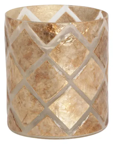 Halvor Bakke Varca rutet telysholder 10x10 Bronse Capiz