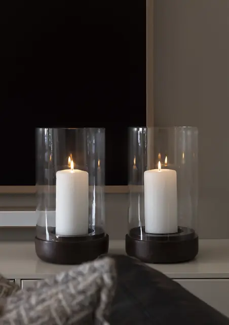 Lama Noto lyslykt Ø16 H28 Mørk brun 