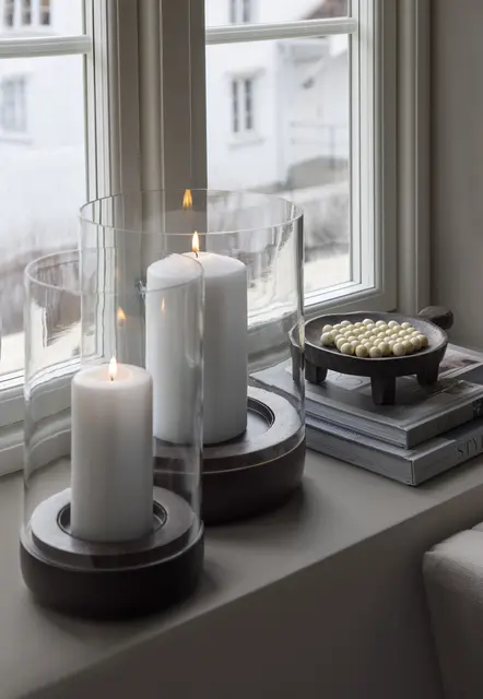 Lama Noto lyslykt Ø23 H28 Mørk brun 