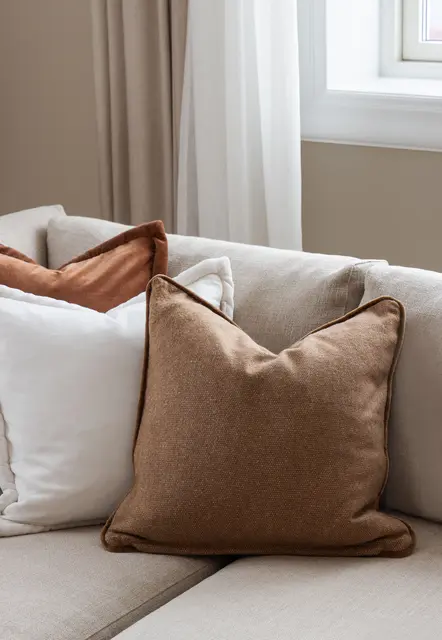 Lama Beja putetrekk 50x50 Kamel 