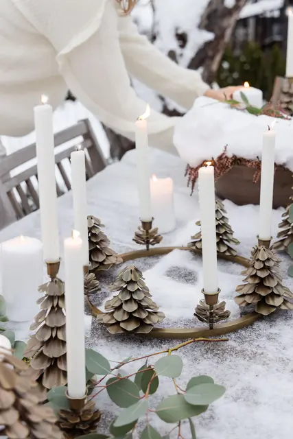 Lama Bormio stor lysestake Ø11 H20,5 Messing 