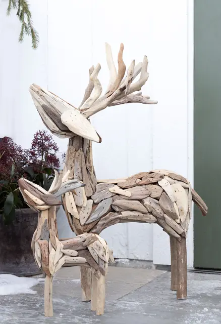 Lama Bouillon hjort i drivved H60 Natur 