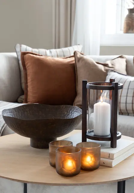 Lama Waterloo telysholder banket glass H13 Brun 