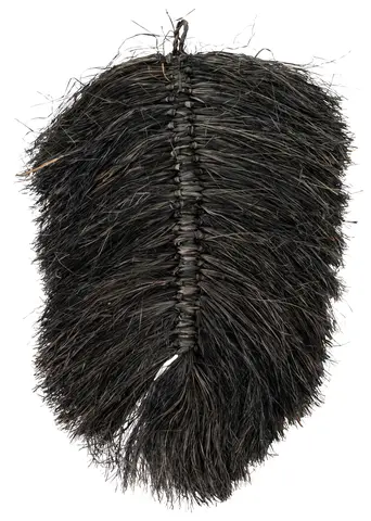 Lama Veggdekor strå svart stor