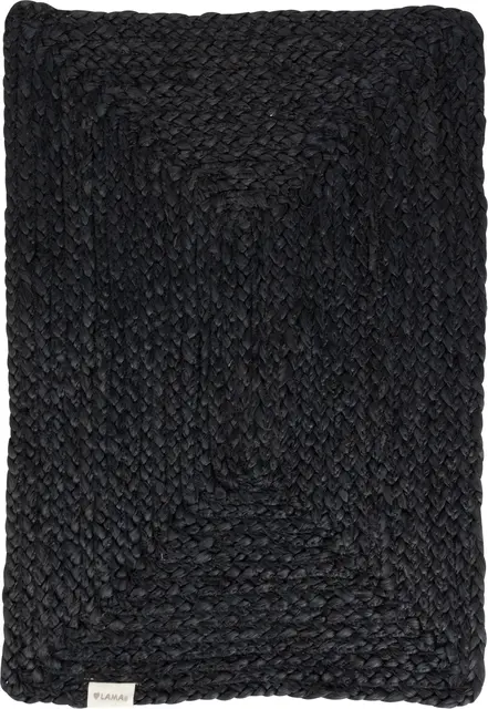 Lama dekkebrikke i jute 35x50 Sort 