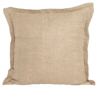 Lama putetrekk Herringbone lin 50x50 Beige