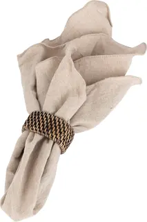 Lama Minico serviettring 4-pk rattan 6x5x3 Brun