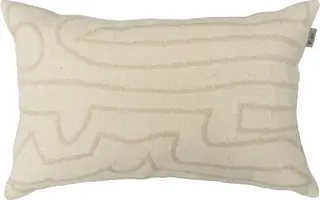 Lama Putetrekk soft bomull naturhvit teksturmønstret 40x60