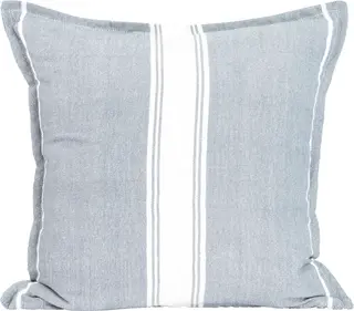 Lama putetrekk PET 50x50 Mellomblå med hvit stripe