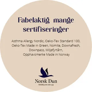 Vippetass NO &#216;13 Fabelaktig mange sertifiseringer