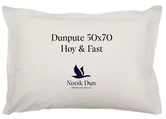 Norsk Dun putevar hvit med trykk 50x70 H&#248;y &amp; Fast