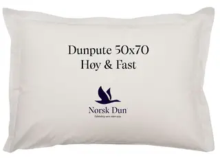 Norsk Dun putevar hvit med trykk 50x70 H&#248;y &amp; Fast