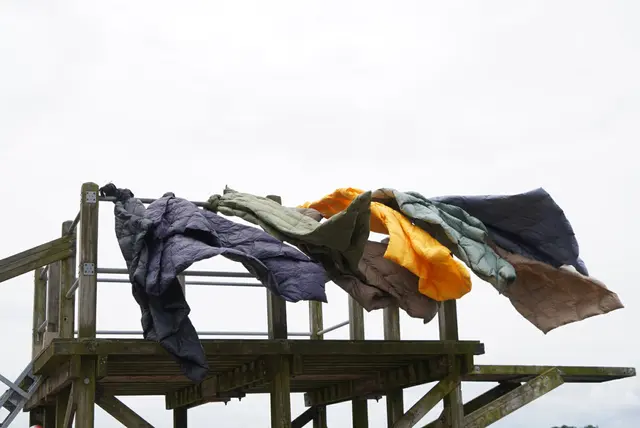 Out&About Dunpledd by Norsk Dun 130x170 Støv blå 