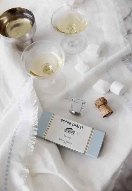 Tone Kroken Blanc serviett 2pk 45x45 Hvit / Blå 