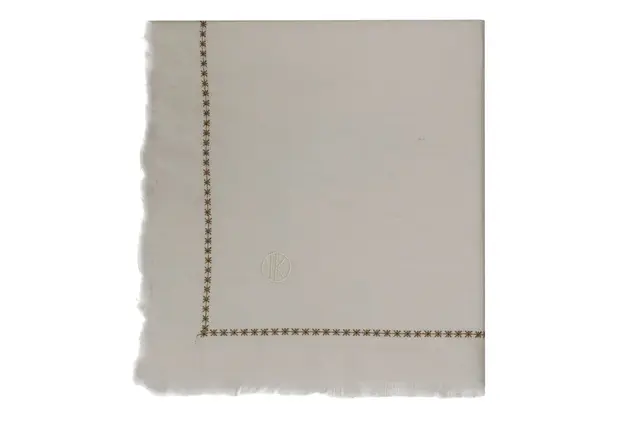 Tone Kroken Blanc duk 140x250 Hvit / Beige 