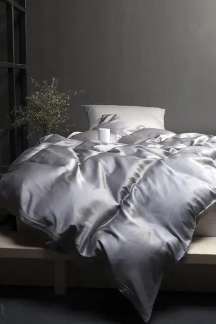 Bambus sengetøy Enjoy Turiform 140x220 grå