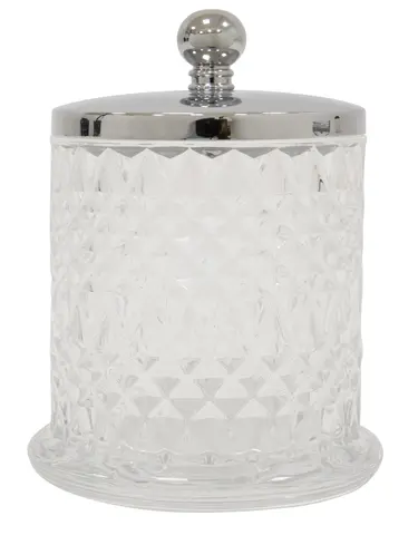 Turiform Nina glasskrukke m/lokk Sølv
